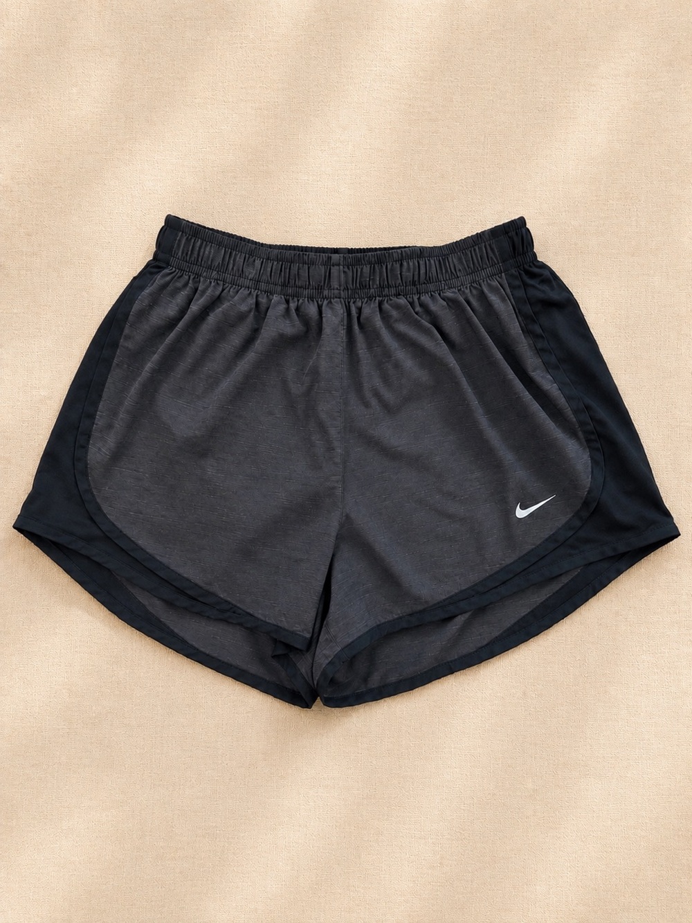 Nike Dri-FIT Women’s Medium Black Gray Lined Running Athletic Training Shorts